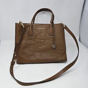 Michael‎ Kors Mercer Large Pebbled-Leather Satchel /Tote (Acorn) 30F6GM9T3L-230